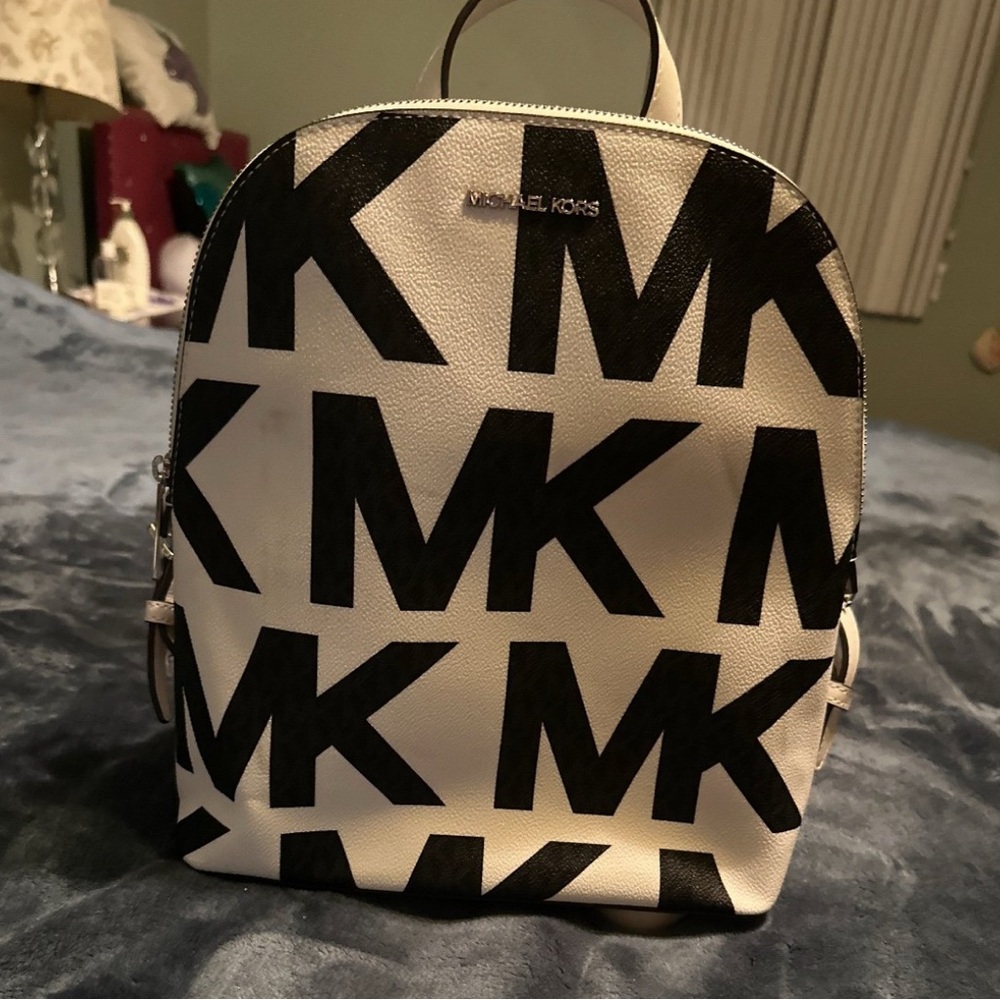 Michael Kors Monochrome MK Logo Backpack